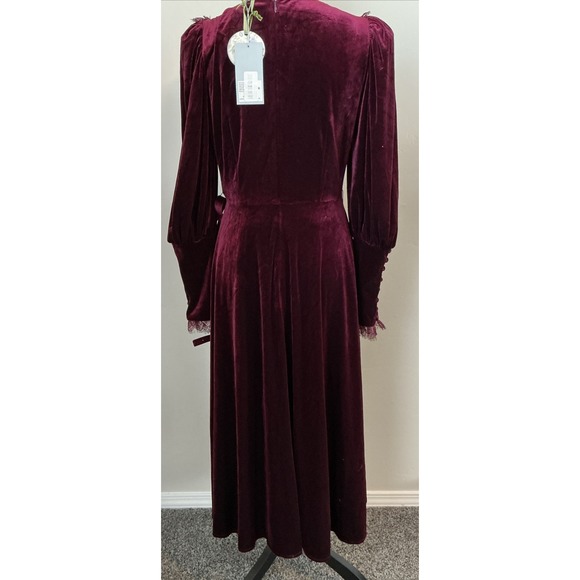 Antonio Melani × Nicola Bathie Helen Velvet Maxi Dress Size 6 Preppy Formal NWT - Picture 7 of 16